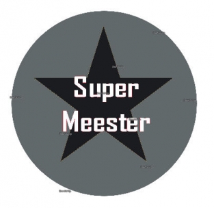 198 Button Super Meester zwarte ster